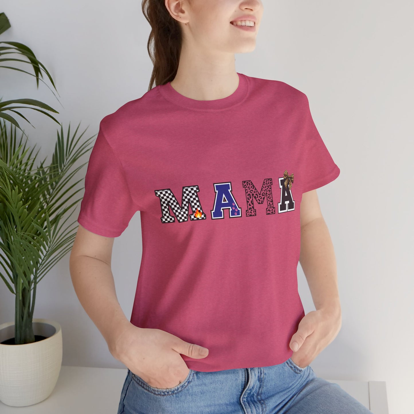 Mama Graphic Tee — Playful Patterned Lettering for Moms