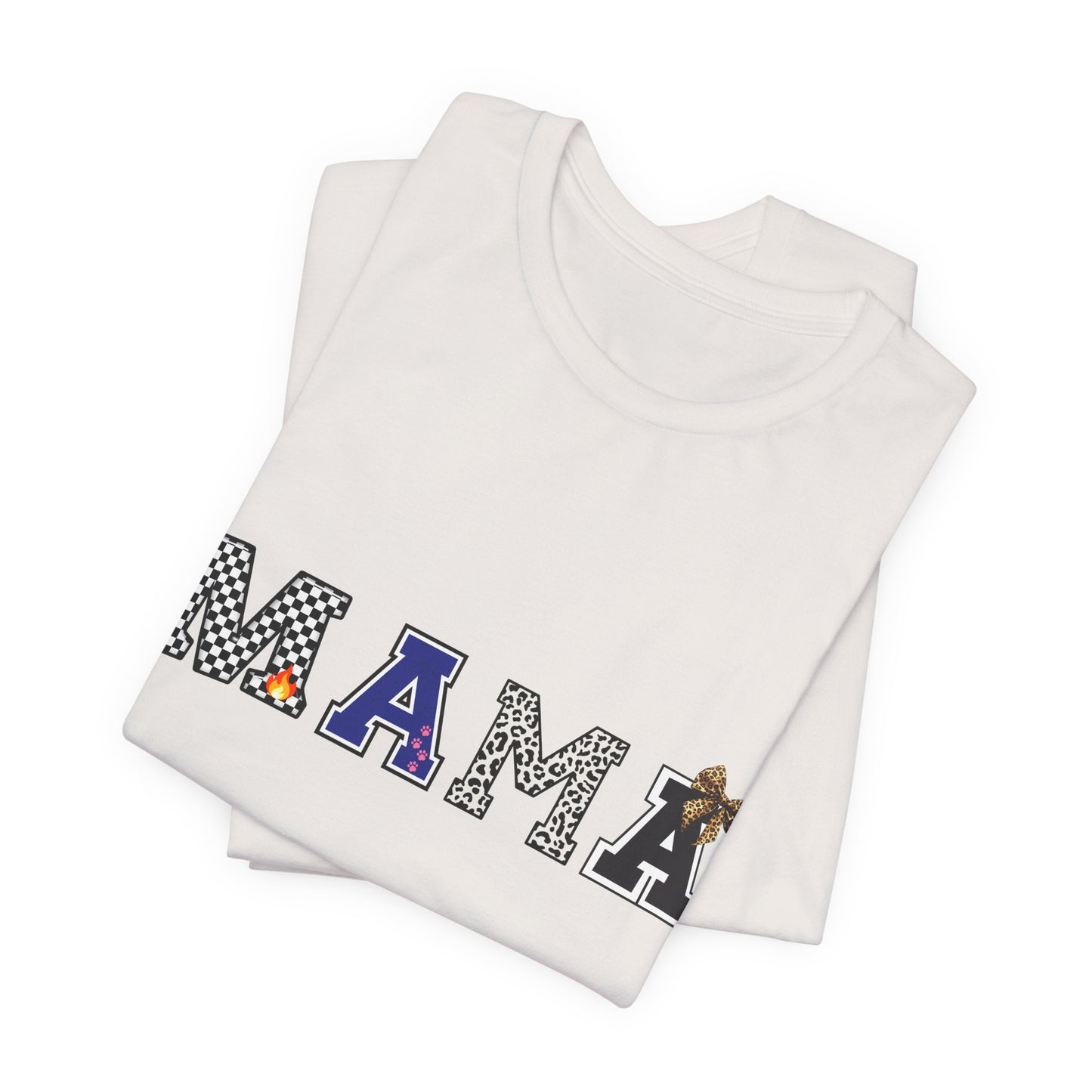 Mama Graphic Tee — Playful Patterned Lettering for Moms