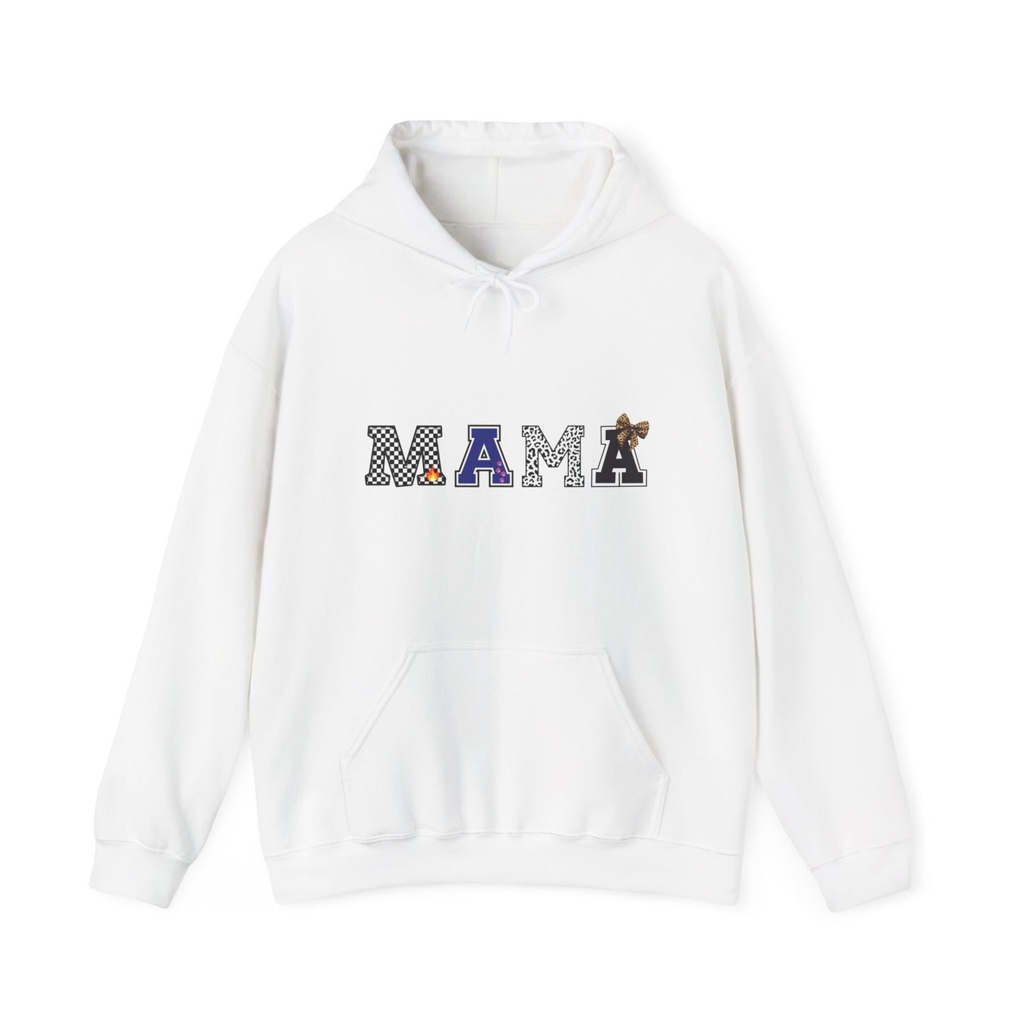 Mama Graphic Hoodie — Cute Patterned Letters Mom Pullover