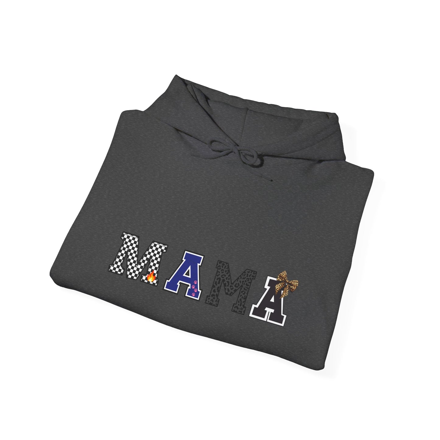 Mama Graphic Hoodie — Cute Patterned Letters Mom Pullover