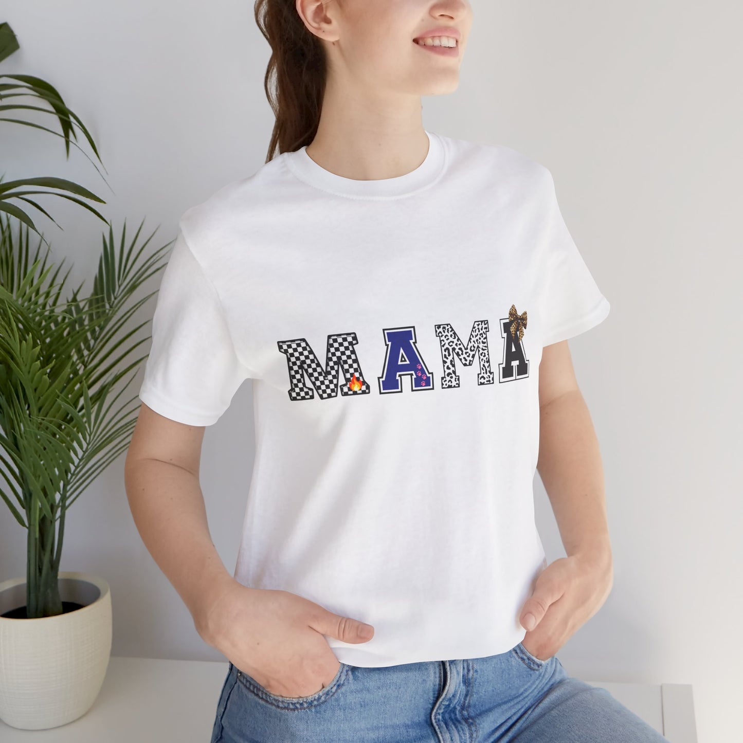 Mama Graphic Tee — Playful Patterned Lettering for Moms