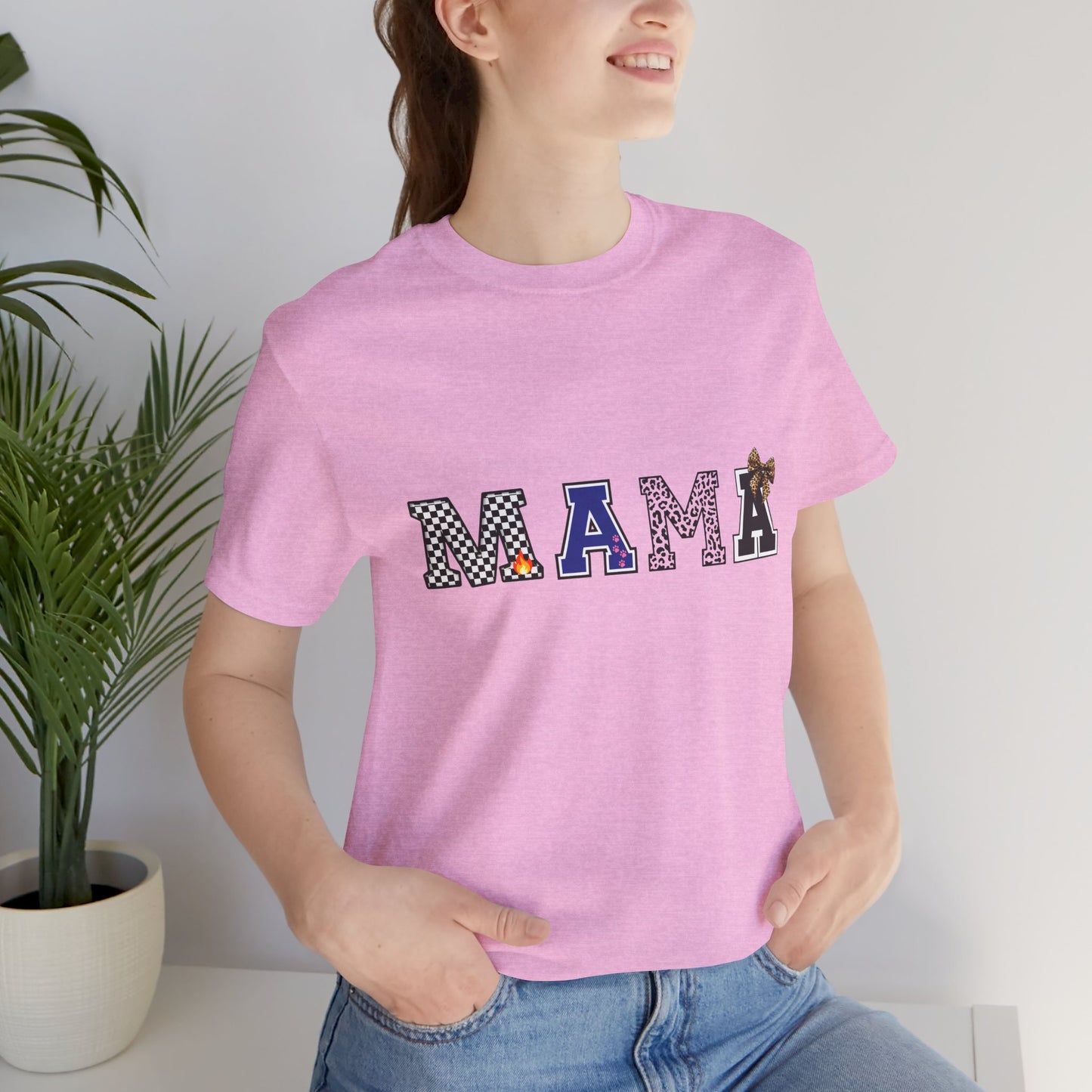 Mama Graphic Tee — Playful Patterned Lettering for Moms
