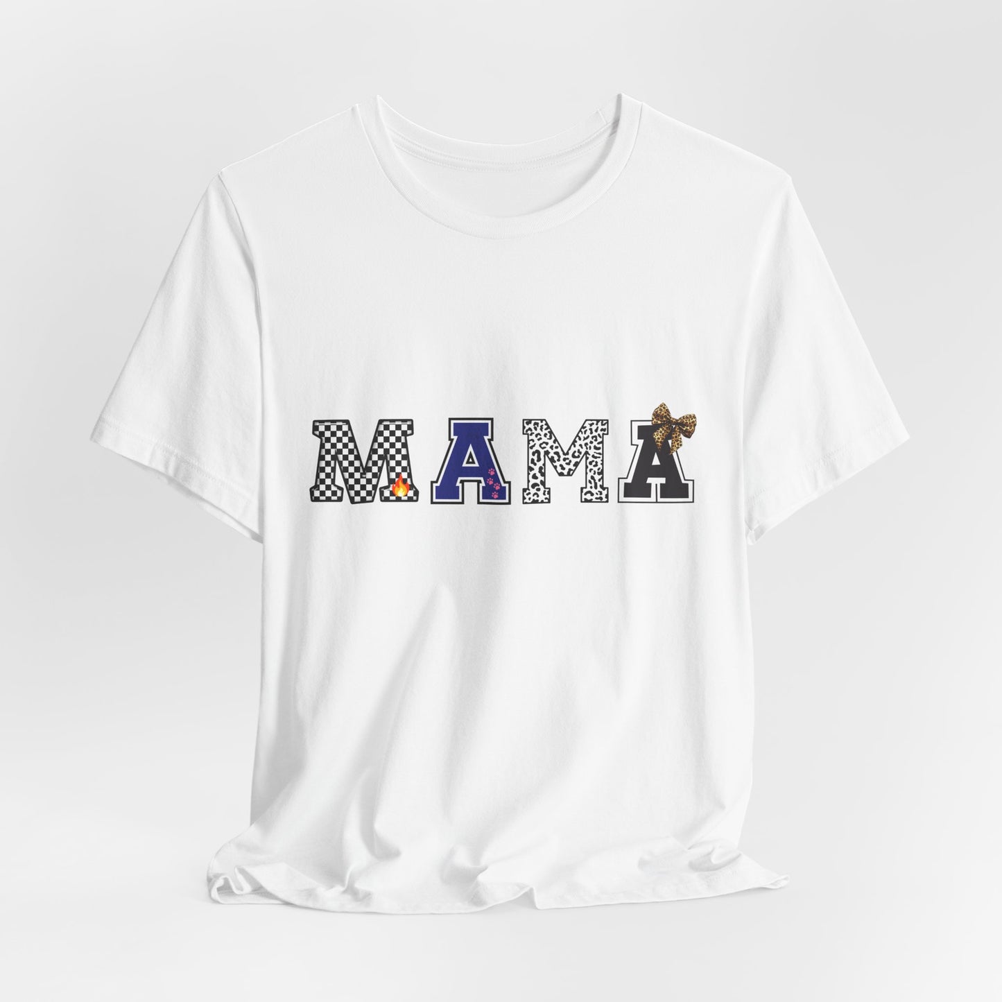 Mama Graphic Tee — Playful Patterned Lettering for Moms