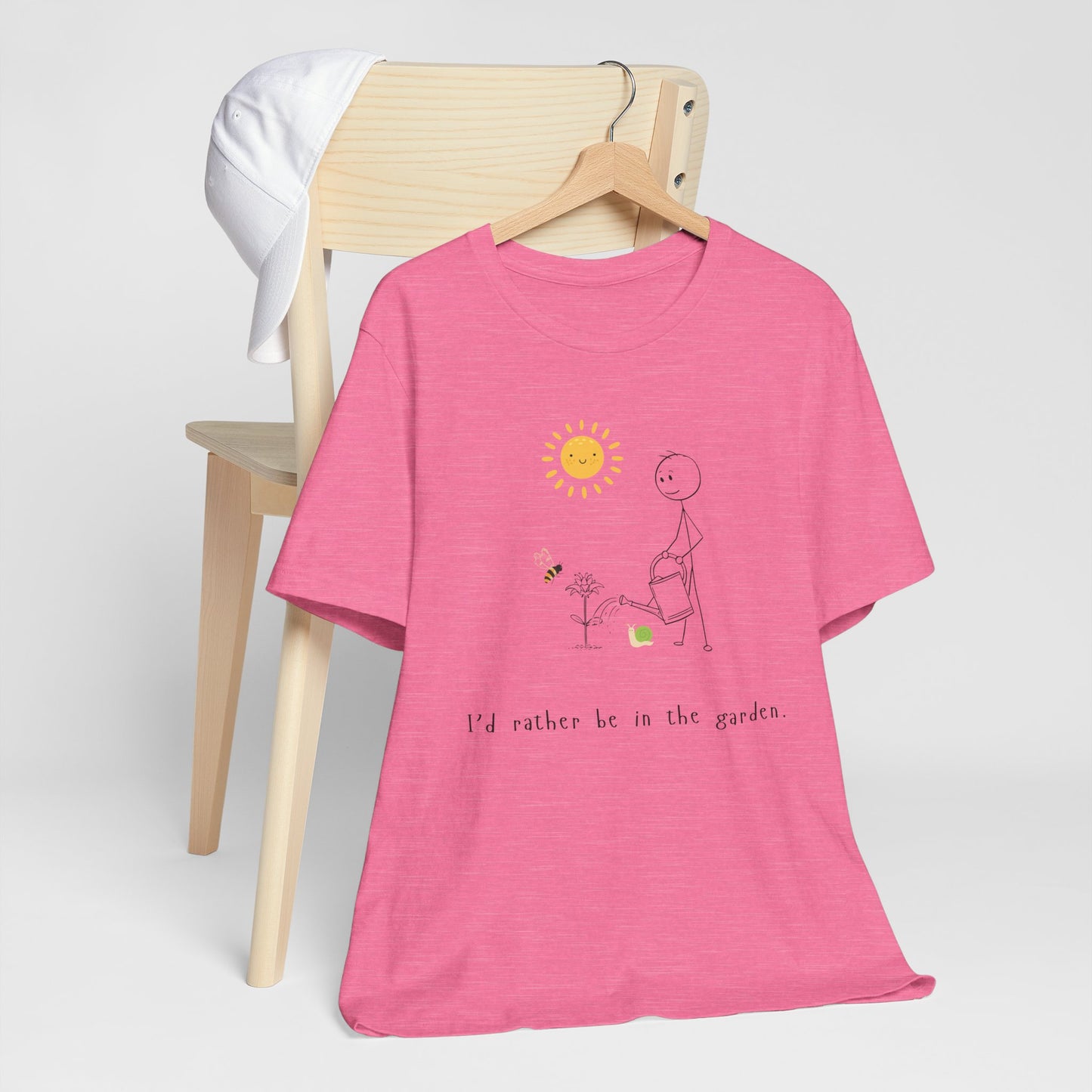 Garden Vibes Tee — "I'd rather be in the garden" Short Sleeve T-Shirt