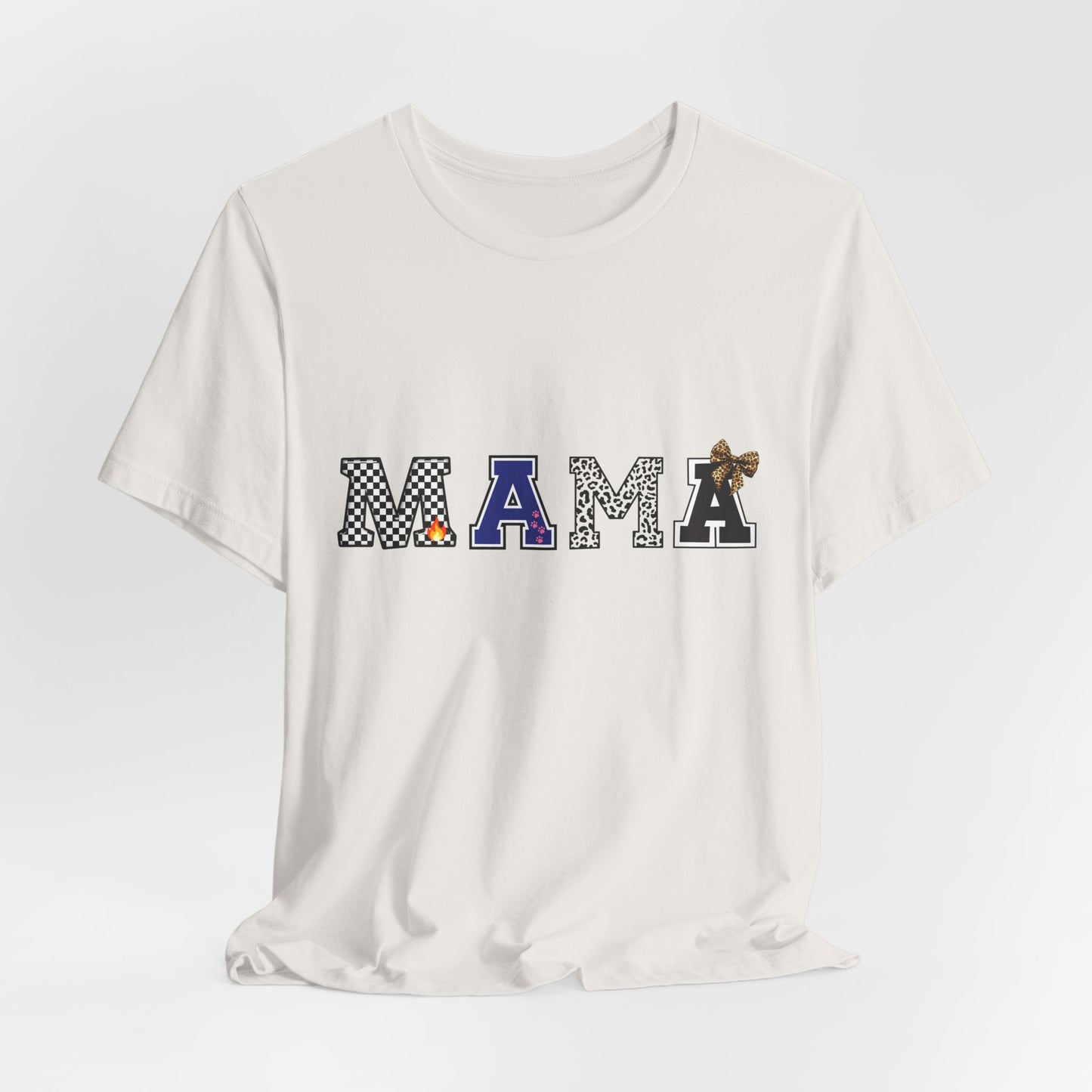Mama Graphic Tee — Playful Patterned Lettering for Moms