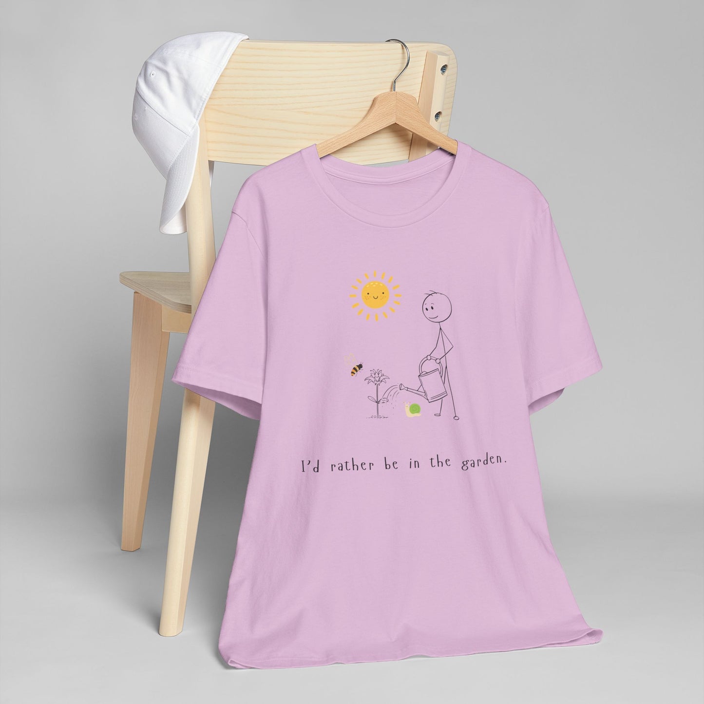 Garden Vibes Tee — "I'd rather be in the garden" Short Sleeve T-Shirt