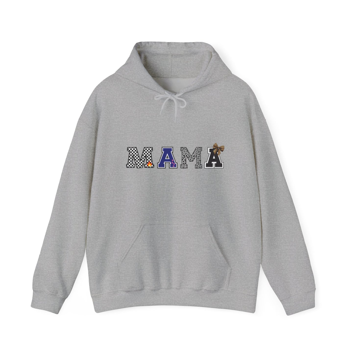 Mama Graphic Hoodie — Cute Patterned Letters Mom Pullover