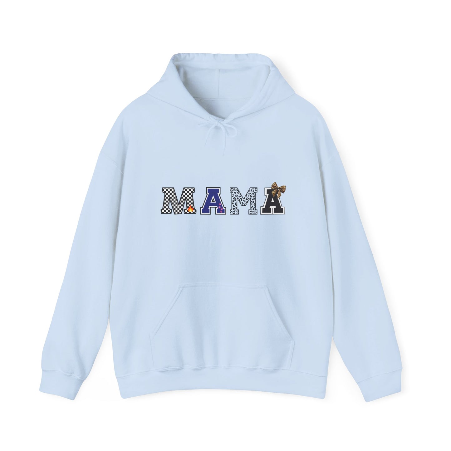 Mama Graphic Hoodie — Cute Patterned Letters Mom Pullover