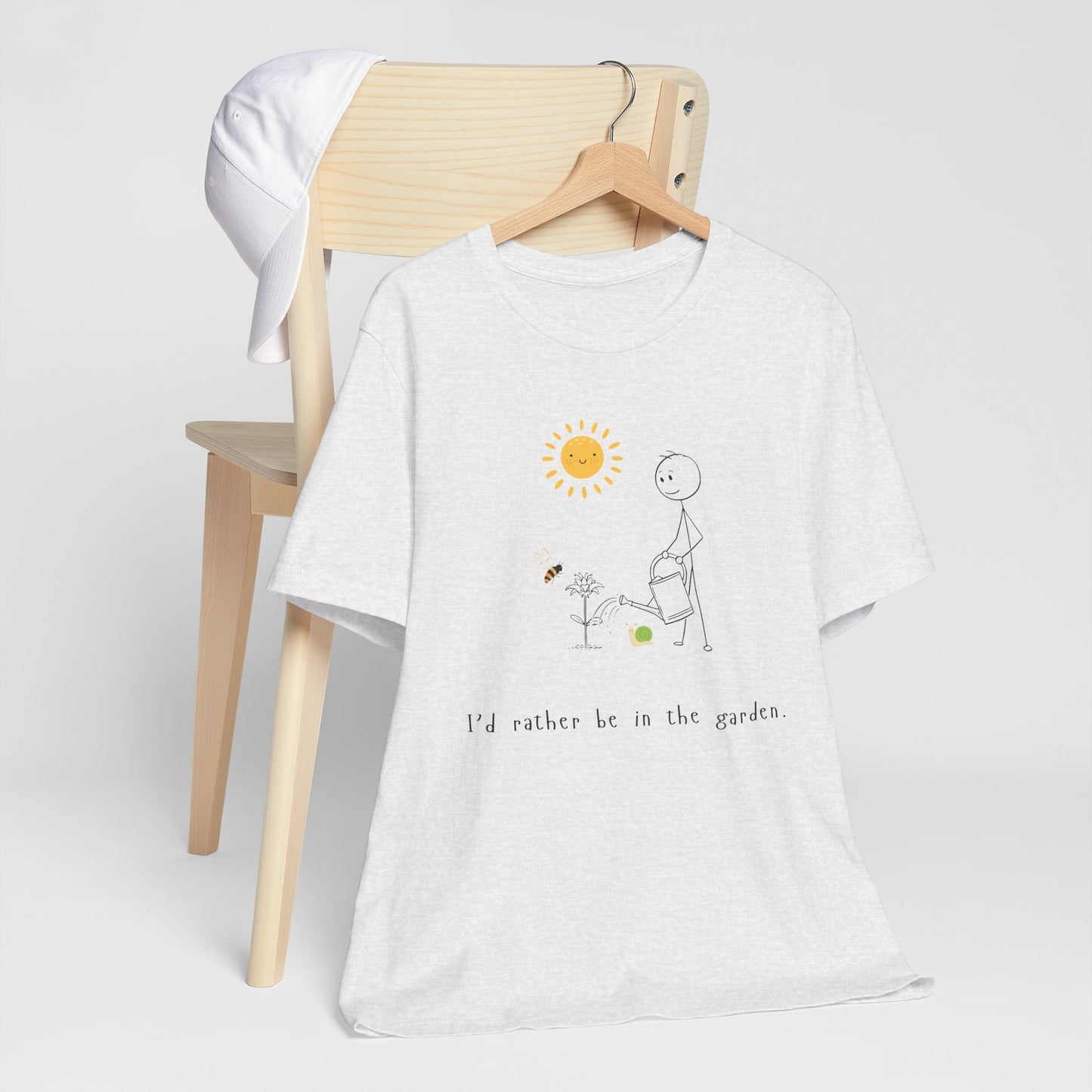 Garden Vibes Tee — "I'd rather be in the garden" Short Sleeve T-Shirt