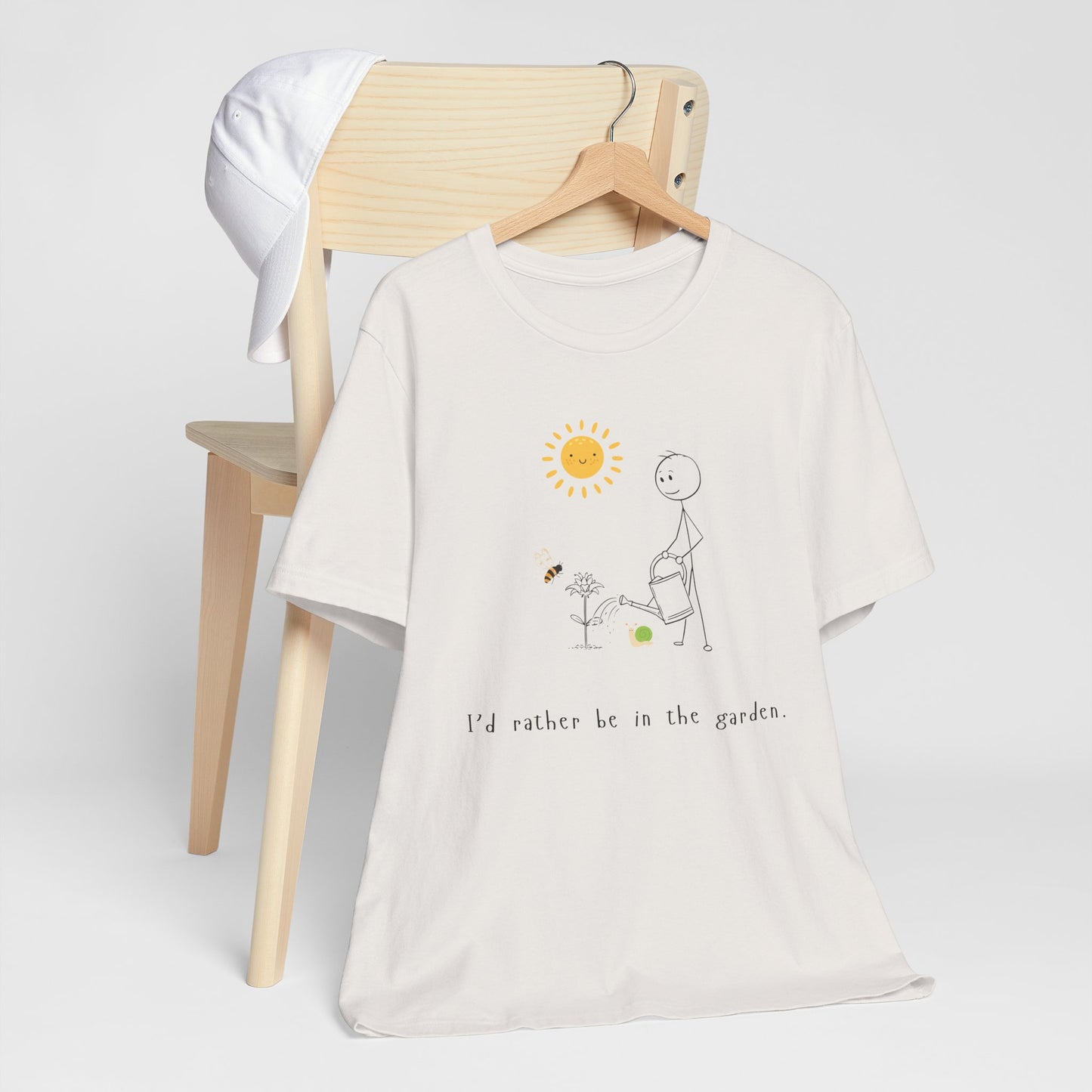 Garden Vibes Tee — "I'd rather be in the garden" Short Sleeve T-Shirt