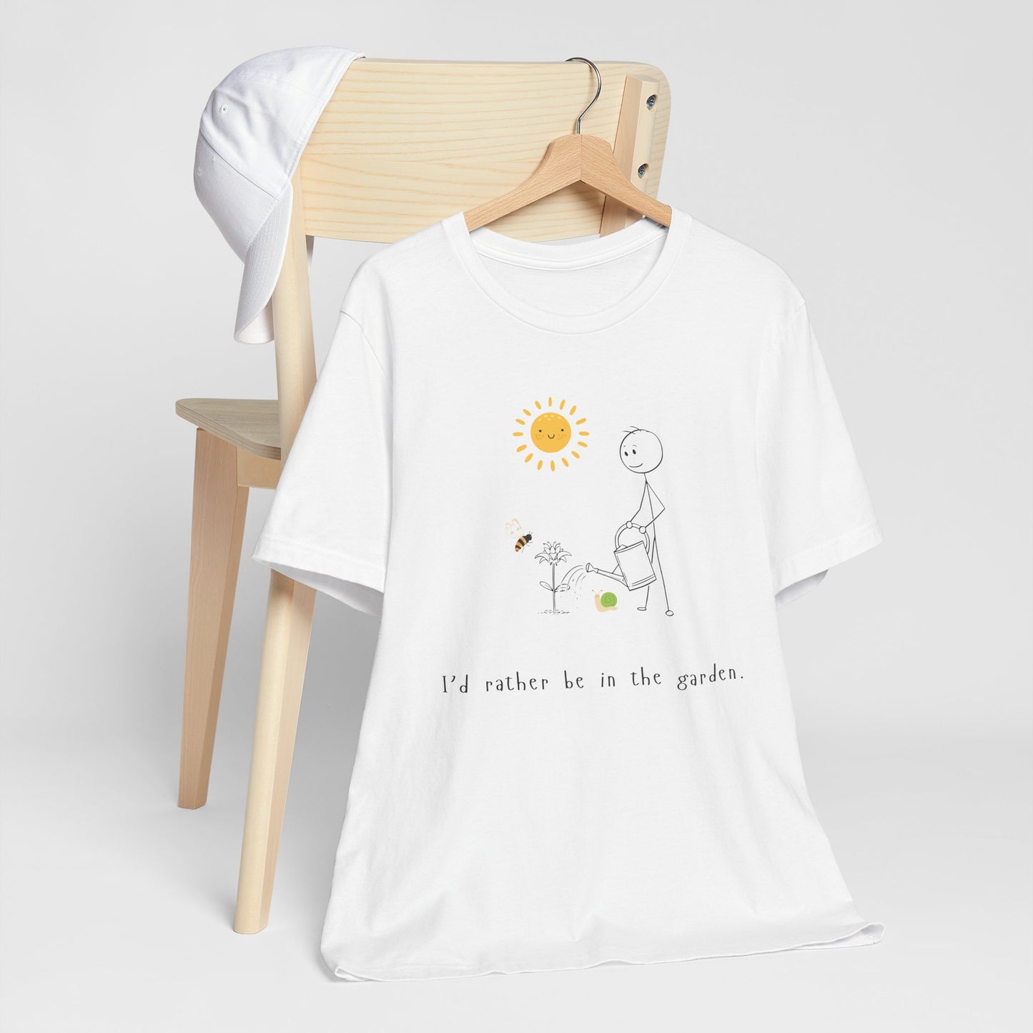 Garden Vibes Tee — "I'd rather be in the garden" Short Sleeve T-Shirt