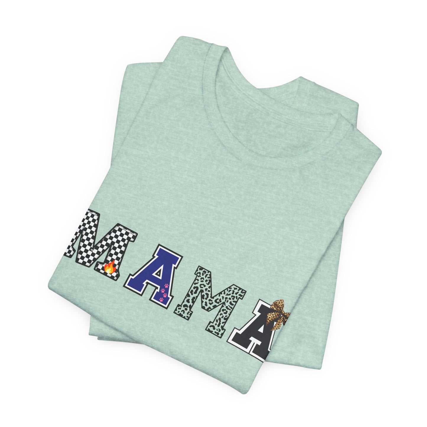 Mama Graphic Tee — Playful Patterned Lettering for Moms