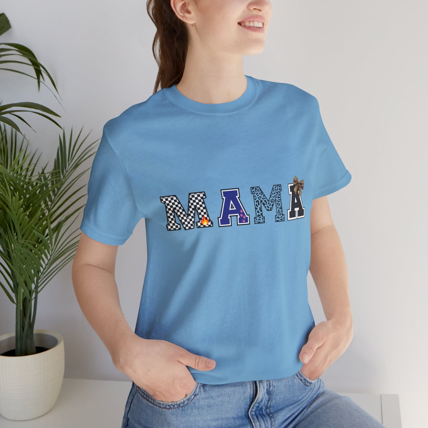 Mama Graphic Tee — Playful Patterned Lettering for Moms