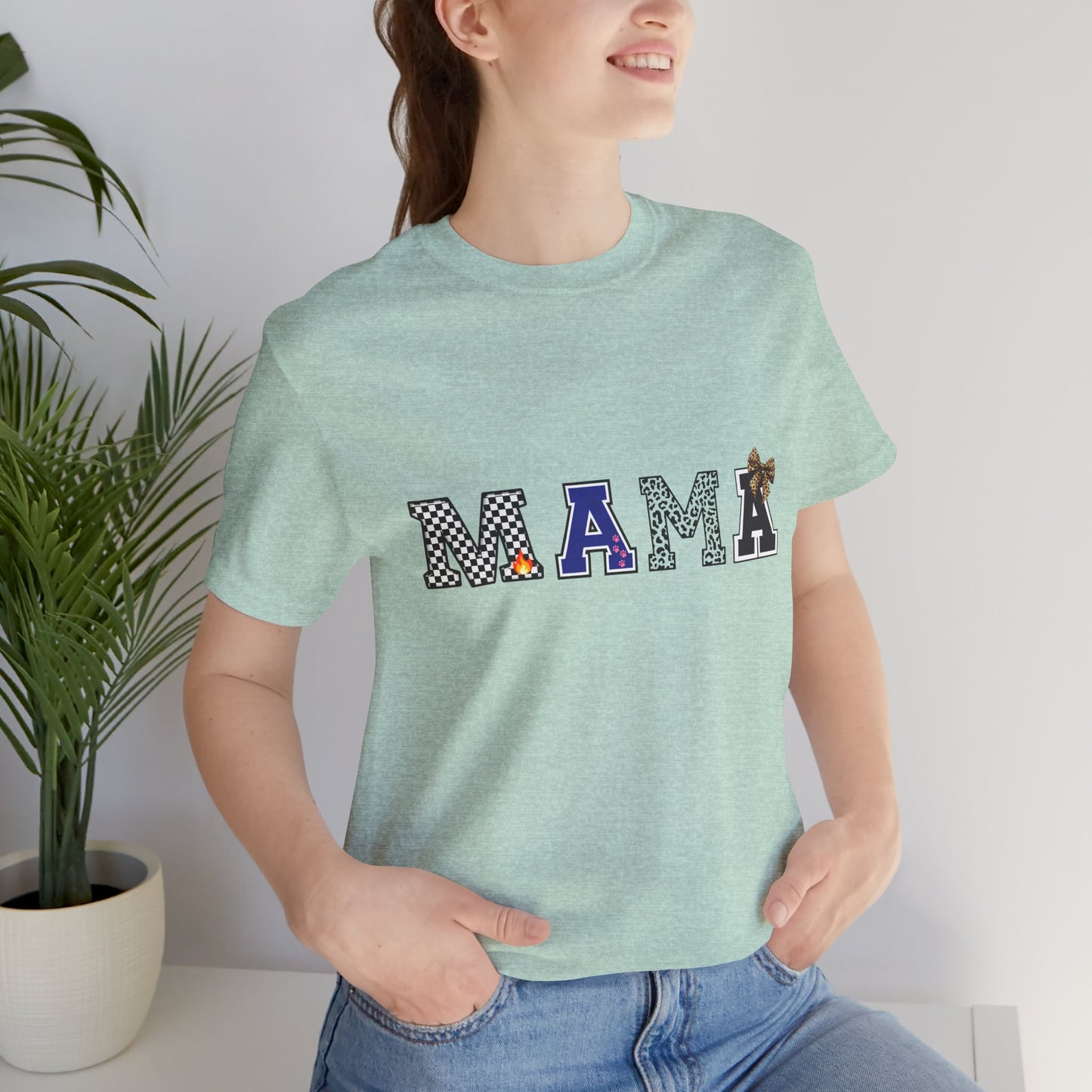 Mama Graphic Tee — Playful Patterned Lettering for Moms