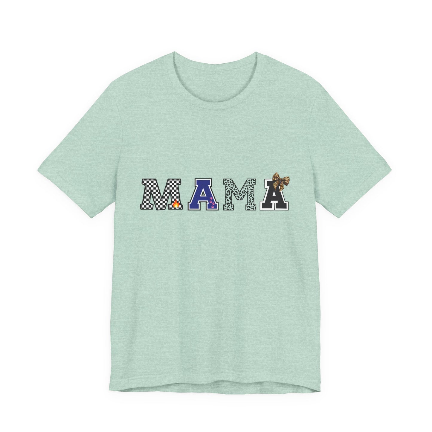 Mama Graphic Tee — Playful Patterned Lettering for Moms