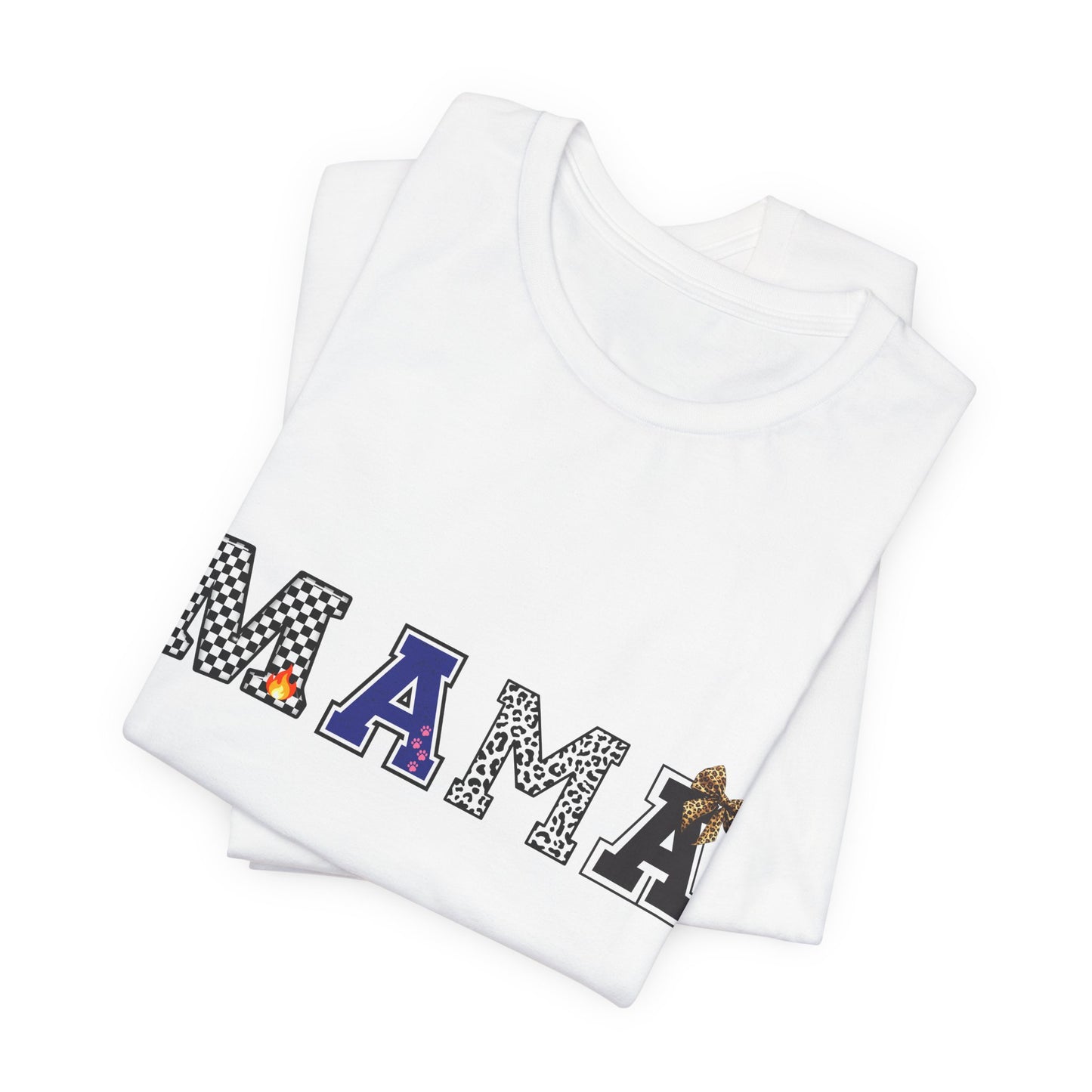 Mama Graphic Tee — Playful Patterned Lettering for Moms